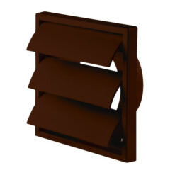 Verschlussklappe Kunststoff braun 154×154 mm für Ø100 mm
