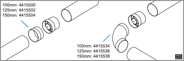 Rohrventilator mit Nachlauf 125 VKO1T, Ø 125 mm 